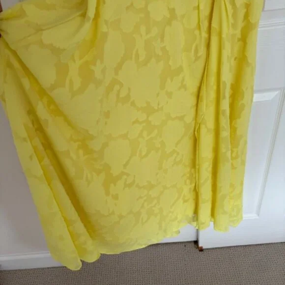 🌼 Jason Wu x ELOQUII Yellow Pleated Midi Dress – Size 18 - Picture 11 of 14